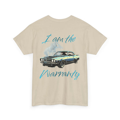 Vintage Muscle Car Tee — “I am the Warranty” Graphic T-Shirt