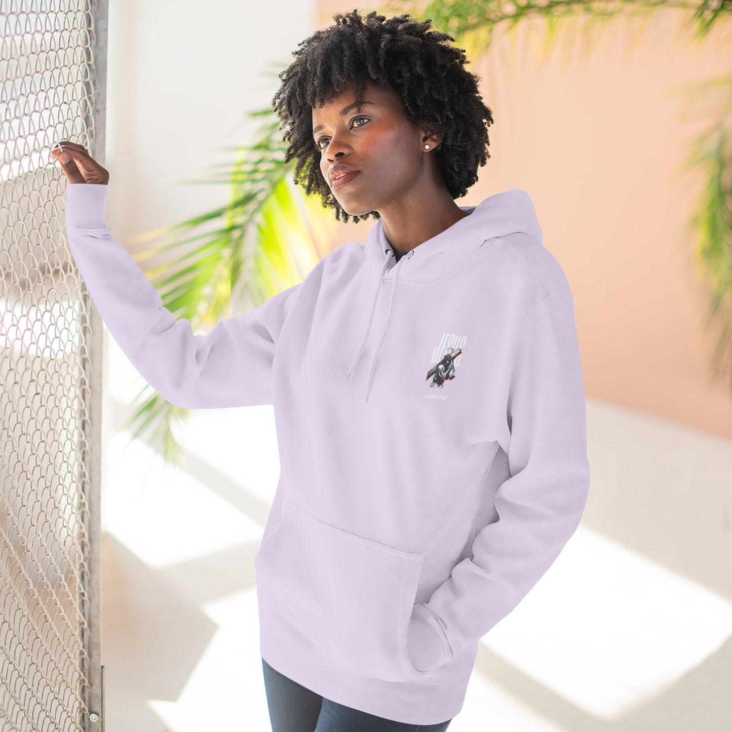 Angel Statue Graphic Hoodie — 'Sanctified, Saved' Vintage Art Streetwear