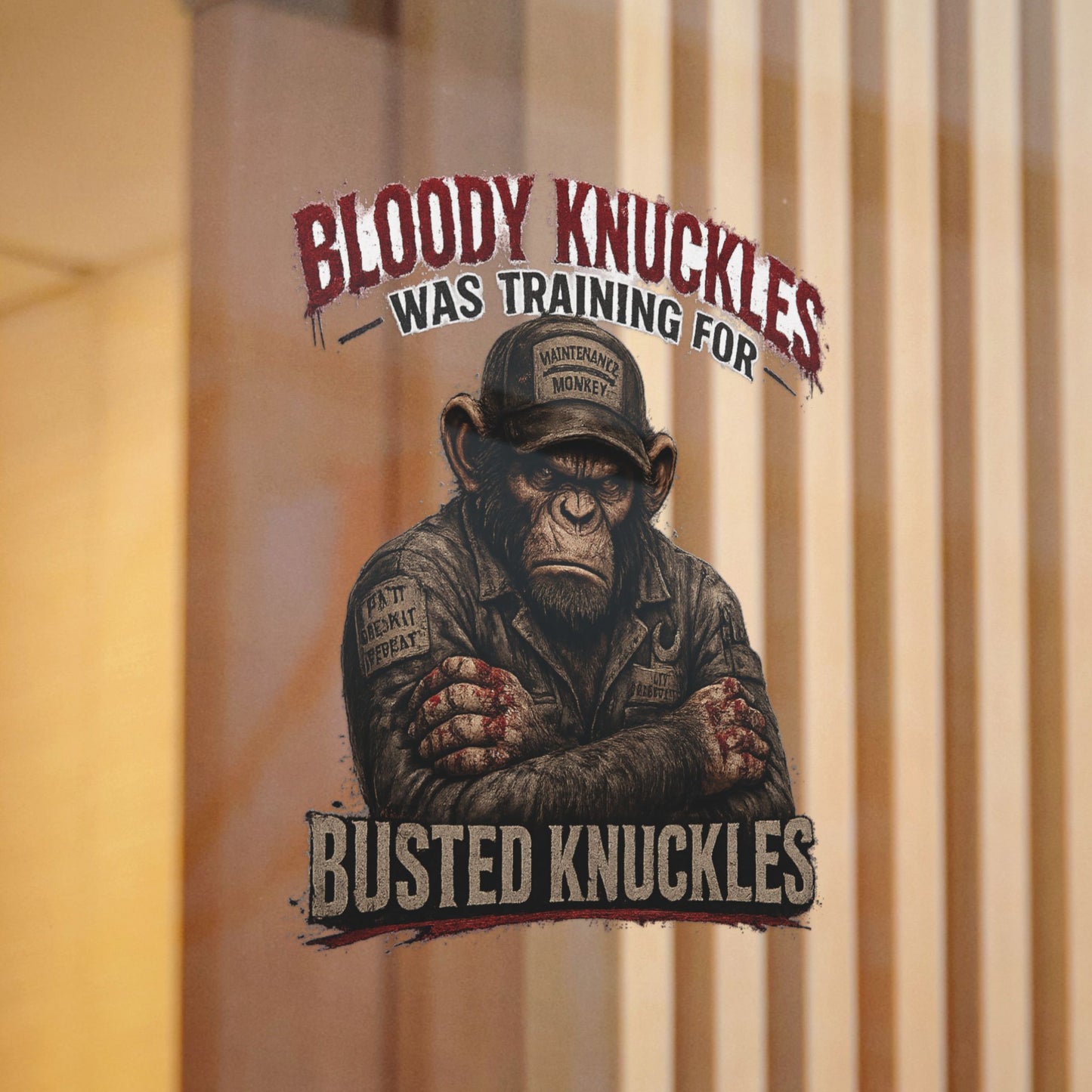 Busted Knuckles Monkey Sticker