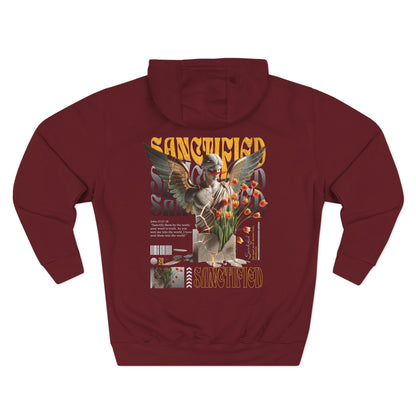 Angel Statue Graphic Hoodie — 'Sanctified, Saved' Vintage Art Streetwear
