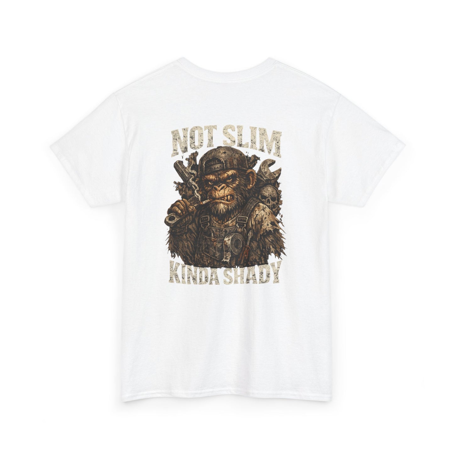 Graphic Tee - "Not Slim Kinda Shady" Vintage Monkey Skull Design