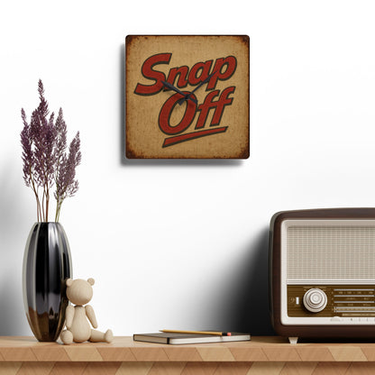 Retro 'Snap Off' Acrylic Square Wall Clock