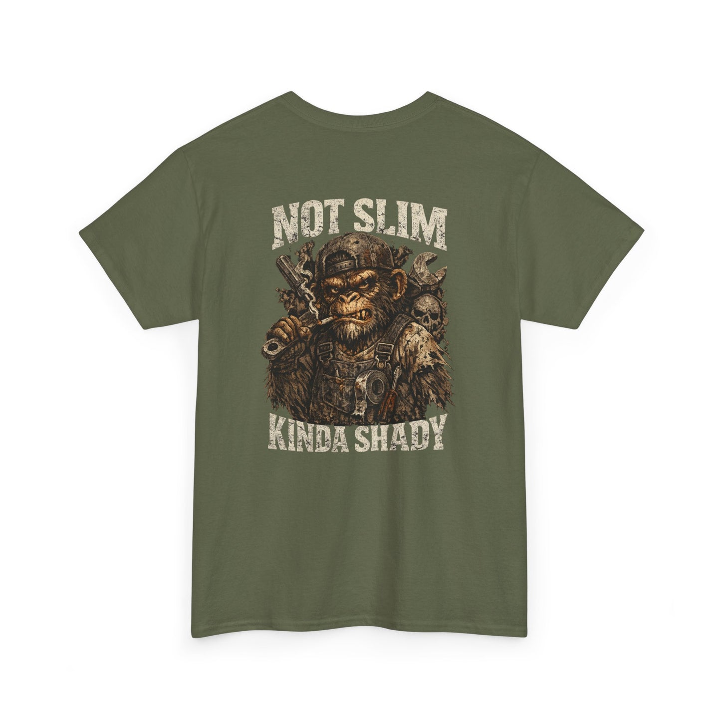 Graphic Tee - "Not Slim Kinda Shady" Vintage Monkey Skull Design