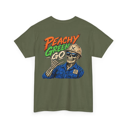 'Peachy Green Go' Skeleton Tee