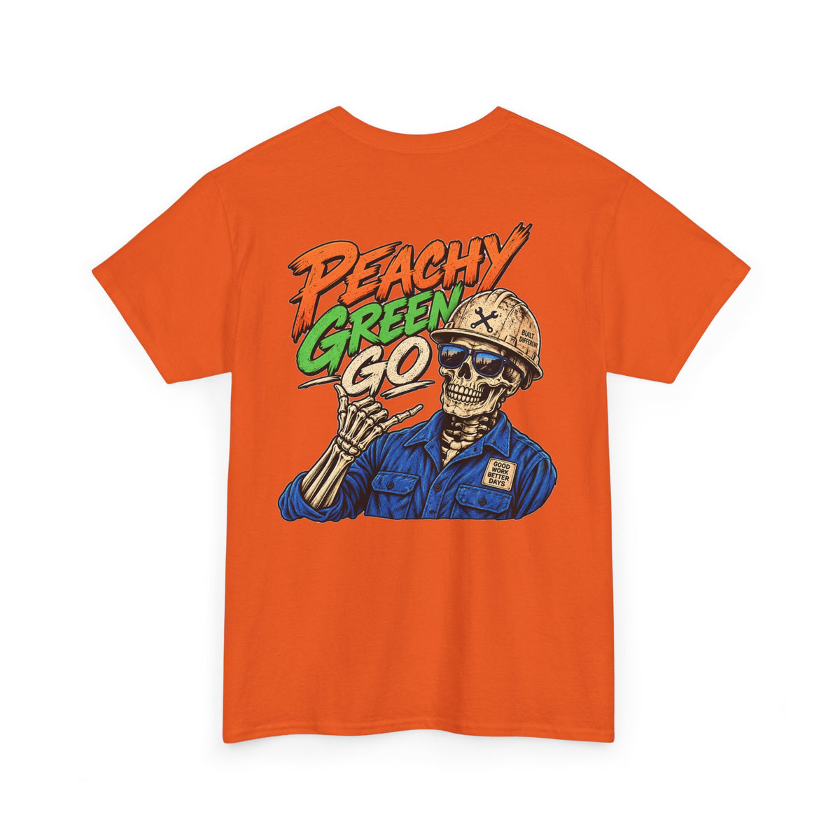 'Peachy Green Go' Skeleton Tee