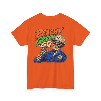 'Peachy Green Go' Skeleton Tee