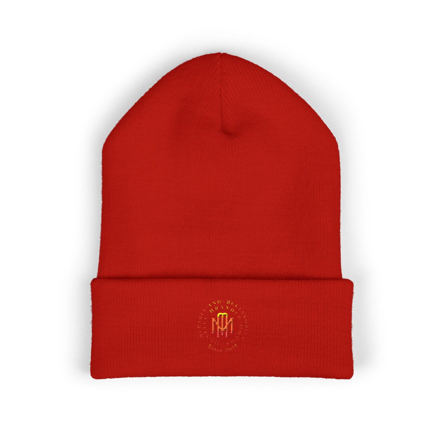 Embroidered Flame MM Beanie — Maintenance Monkey Beanie