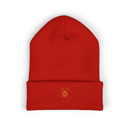 Embroidered Flame MM Beanie — Maintenance Monkey Beanie