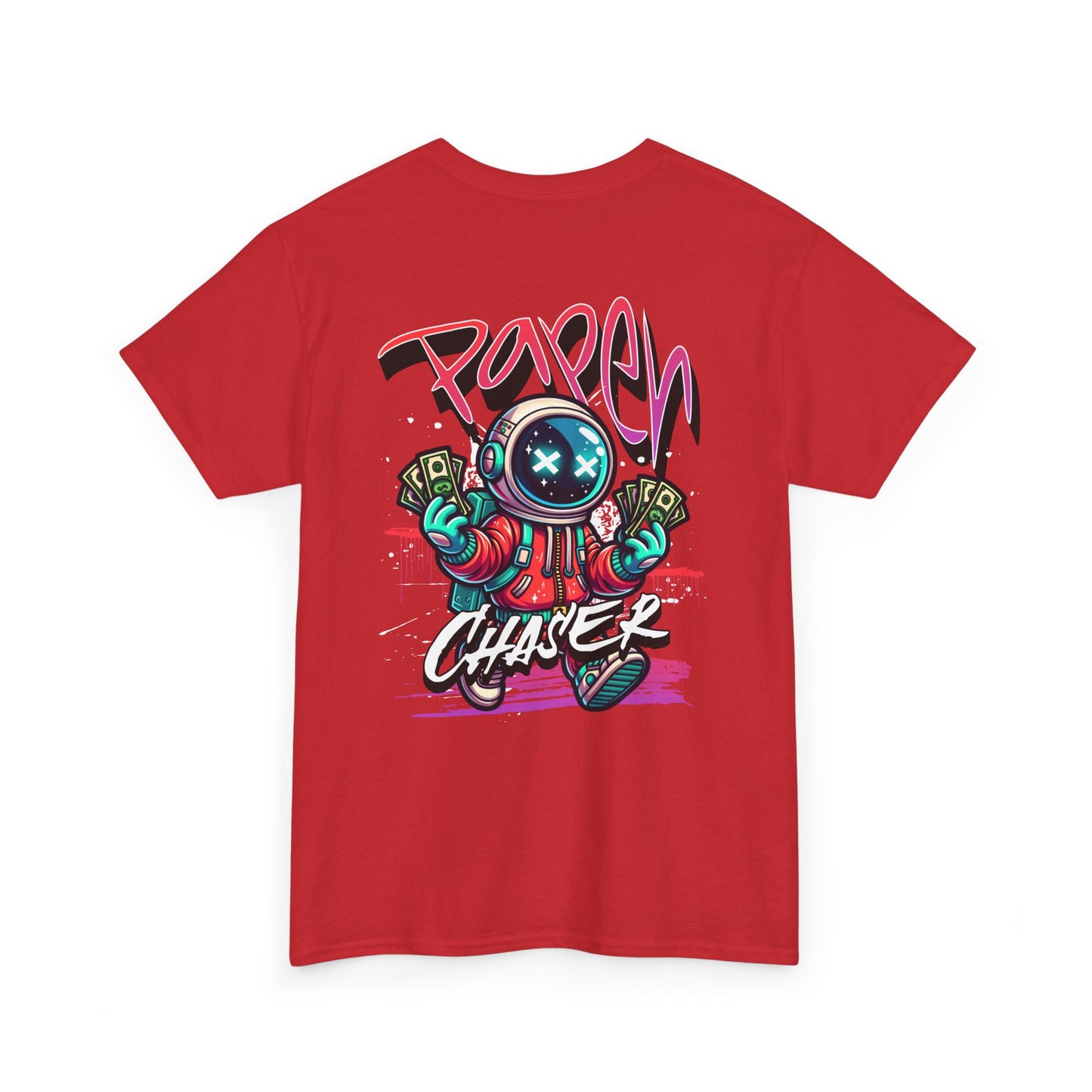 Paper Chaser Tee — Retro Gamer Astronaut Streetwear T‑Shirt