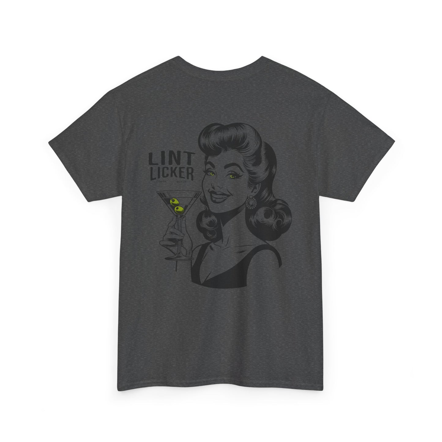 T-Shirt — 'Lint Licker' Retro Pinup Tee (Vintage Cocktail Graphic)