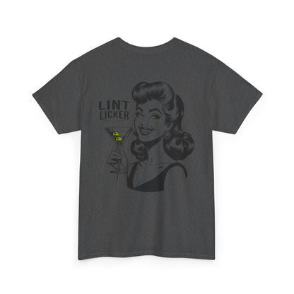 T-Shirt — 'Lint Licker' Retro Pinup Tee (Vintage Cocktail Graphic)