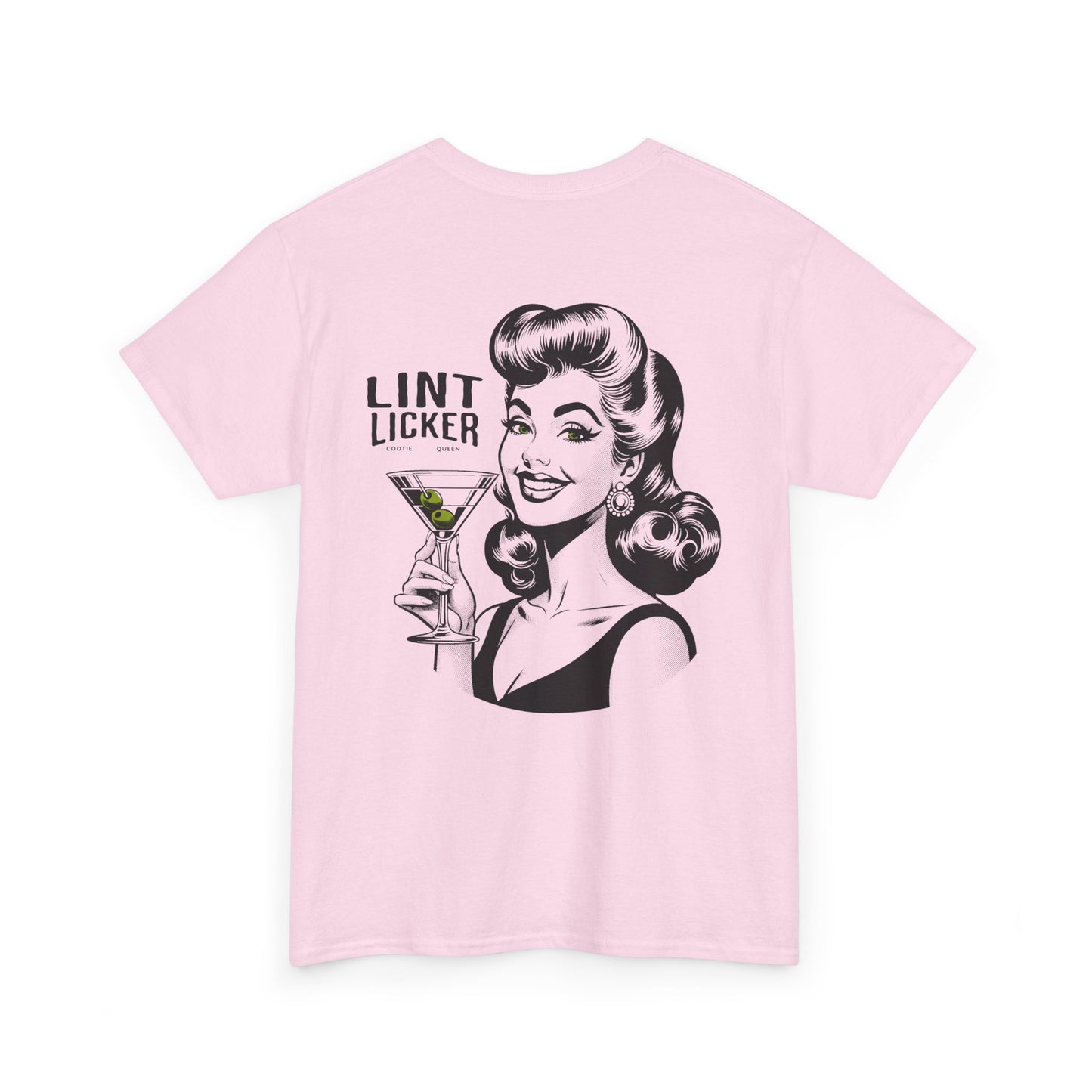 T-Shirt — 'Lint Licker' Retro Pinup Tee (Vintage Cocktail Graphic)