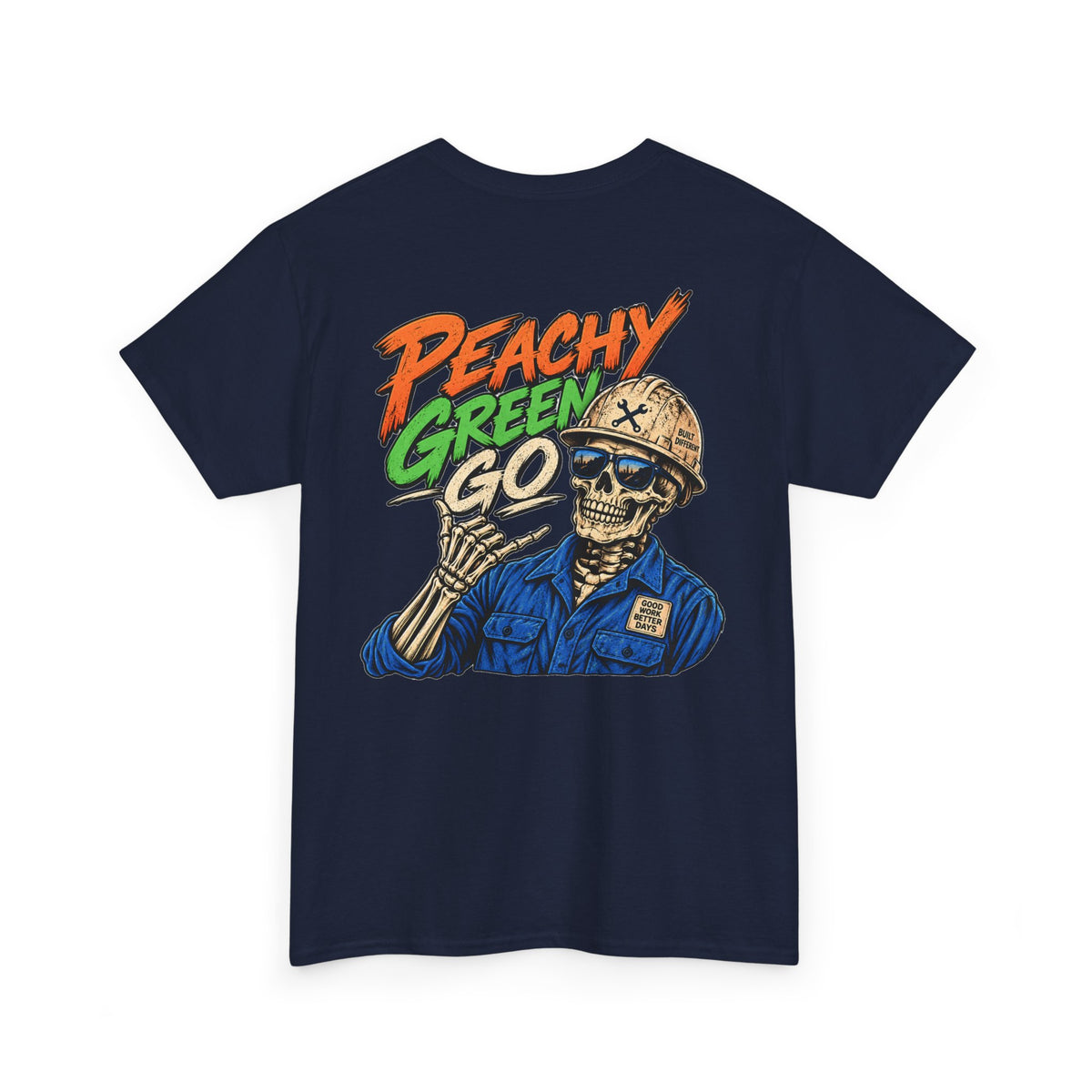 'Peachy Green Go' Skeleton Tee