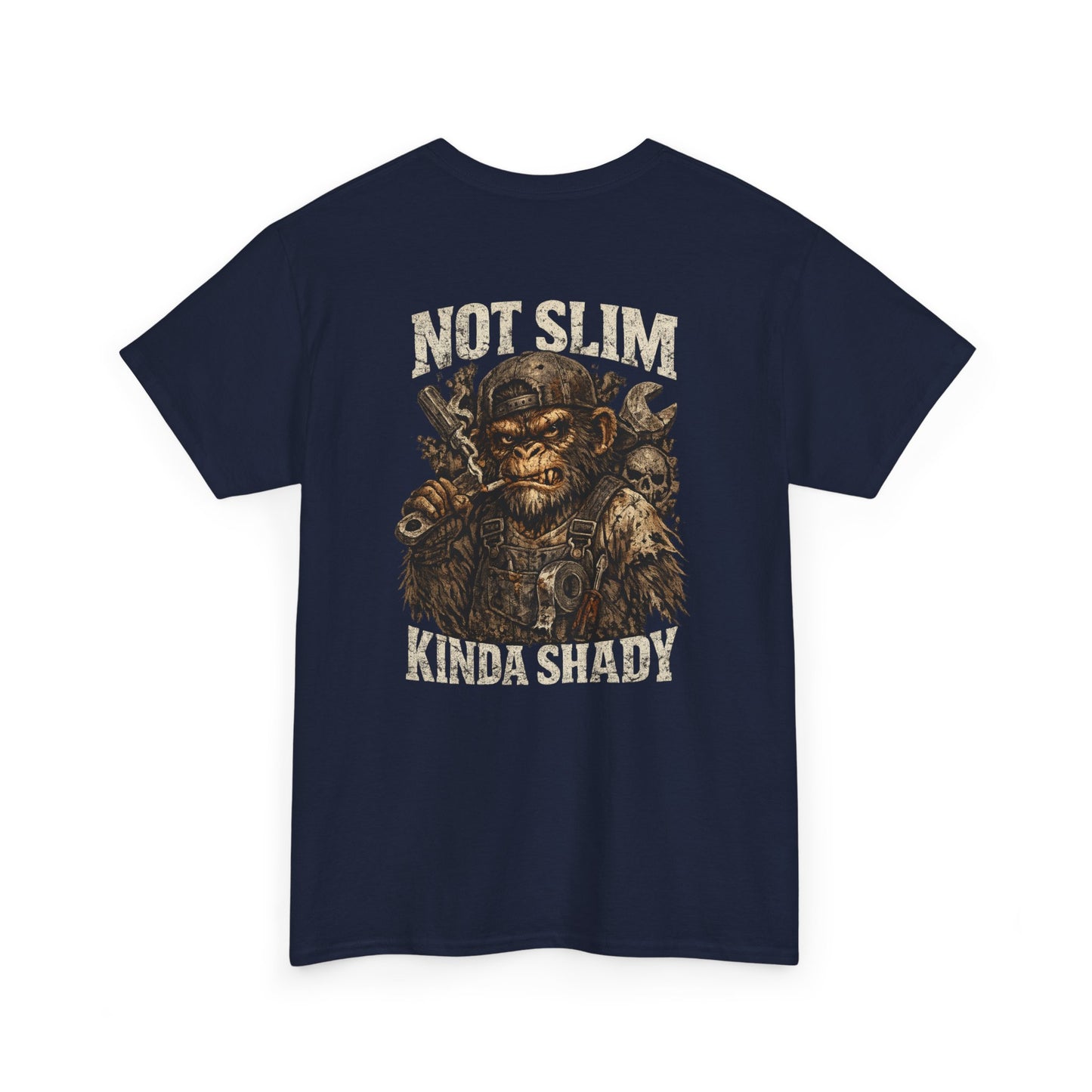 Graphic Tee - "Not Slim Kinda Shady" Vintage Monkey Skull Design