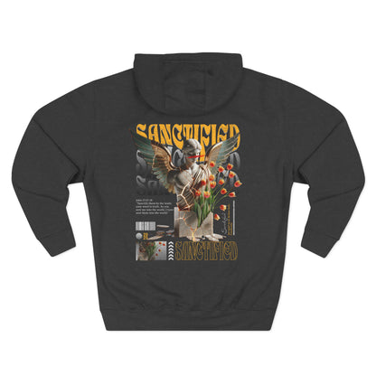 Angel Statue Graphic Hoodie — 'Sanctified, Saved' Vintage Art Streetwear