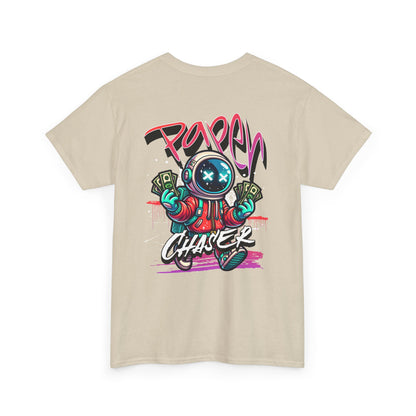 Paper Chaser Tee — Retro Gamer Astronaut Streetwear T‑Shirt