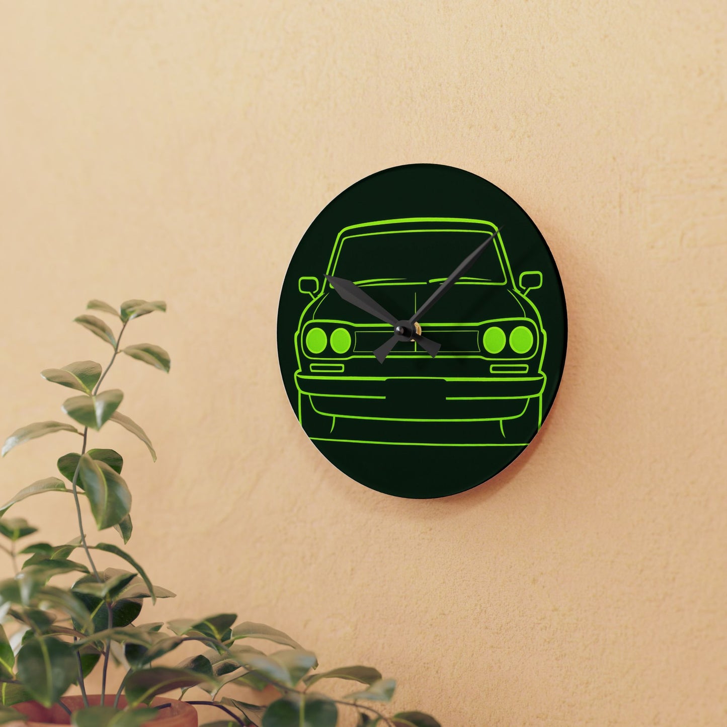 Neon Classic Suka Acrylic Wall Clock