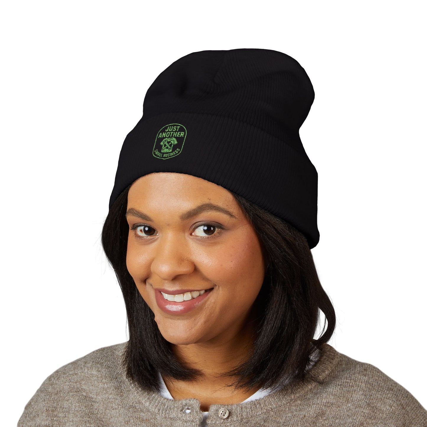 Embroidered Cuffed Beanie — Just Another Small Business