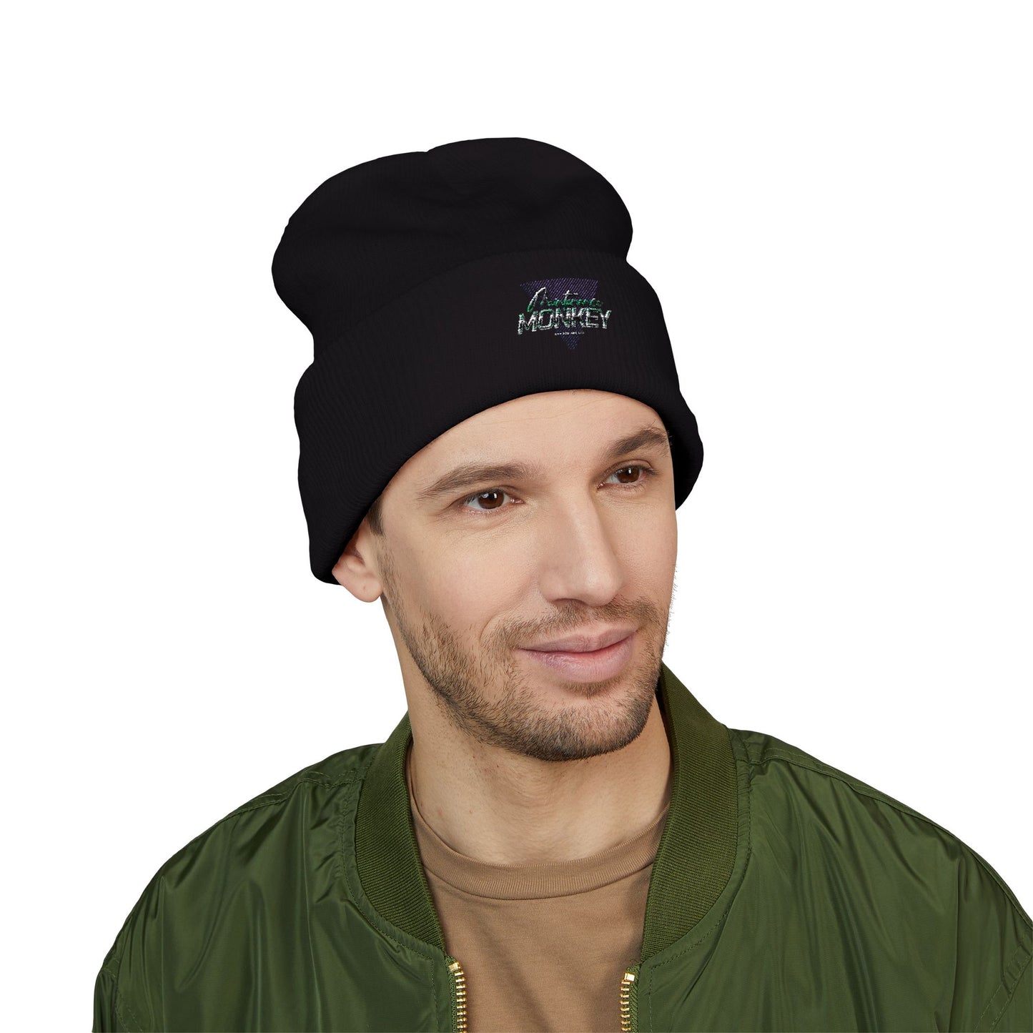 Embroidered Cuffed Beanie — Maintenance Monkey