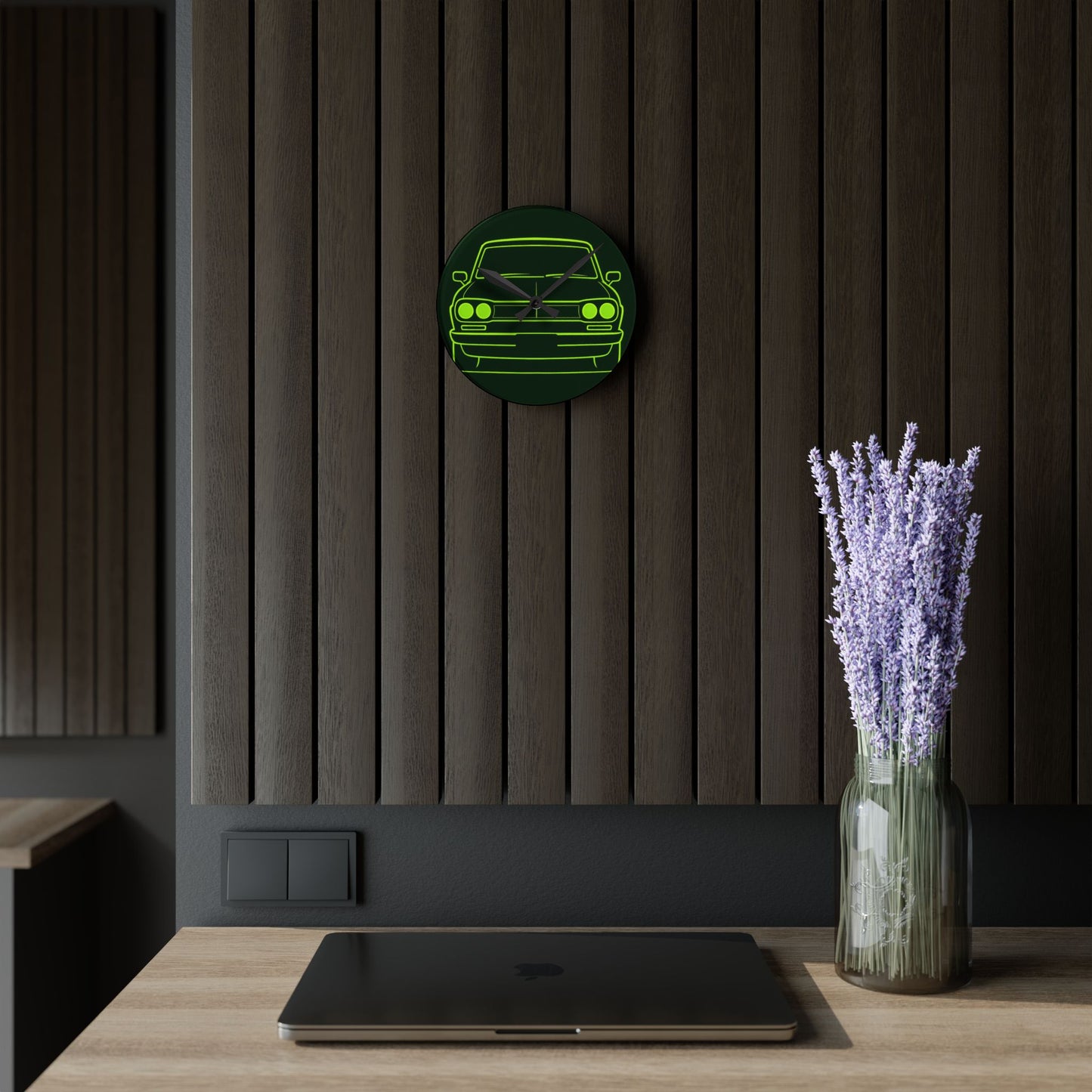 Neon Classic Suka Acrylic Wall Clock