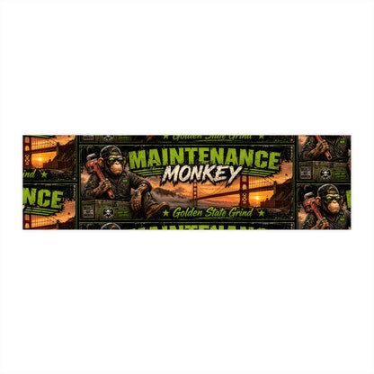 Maintenance Monkey Bumper Sticker — Golden State Grind Automotive Decal