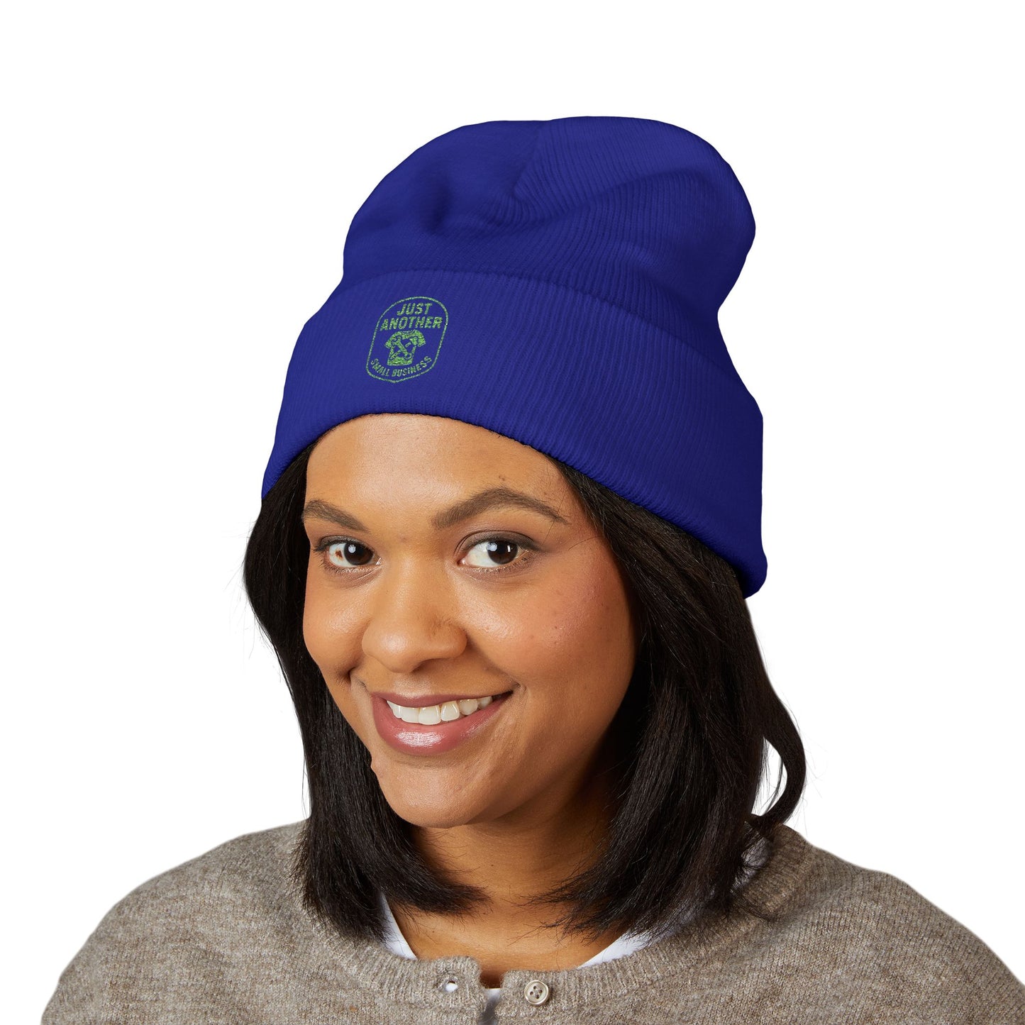 Embroidered Cuffed Beanie — Just Another Small Business
