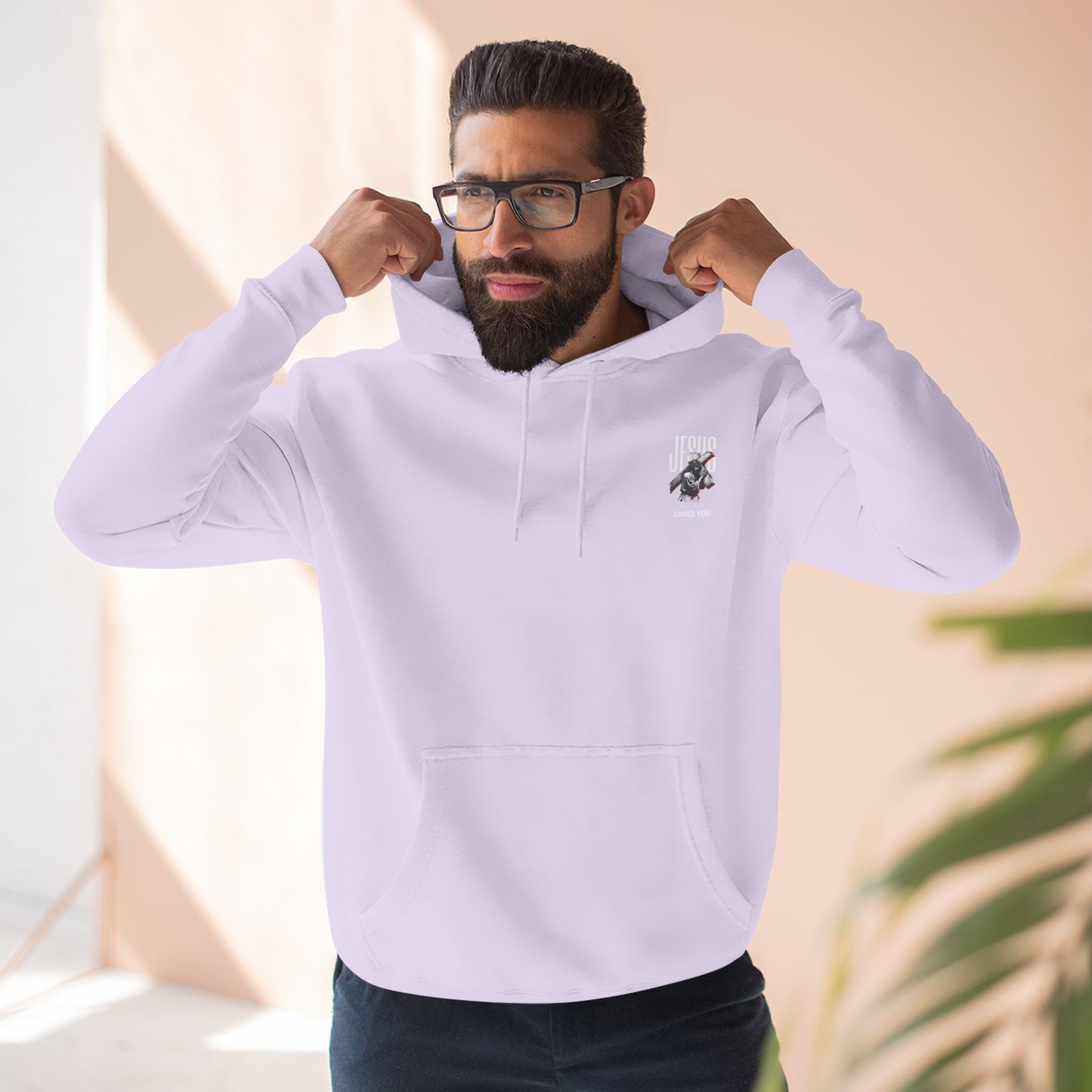 Angel Statue Graphic Hoodie — 'Sanctified, Saved' Vintage Art Streetwear