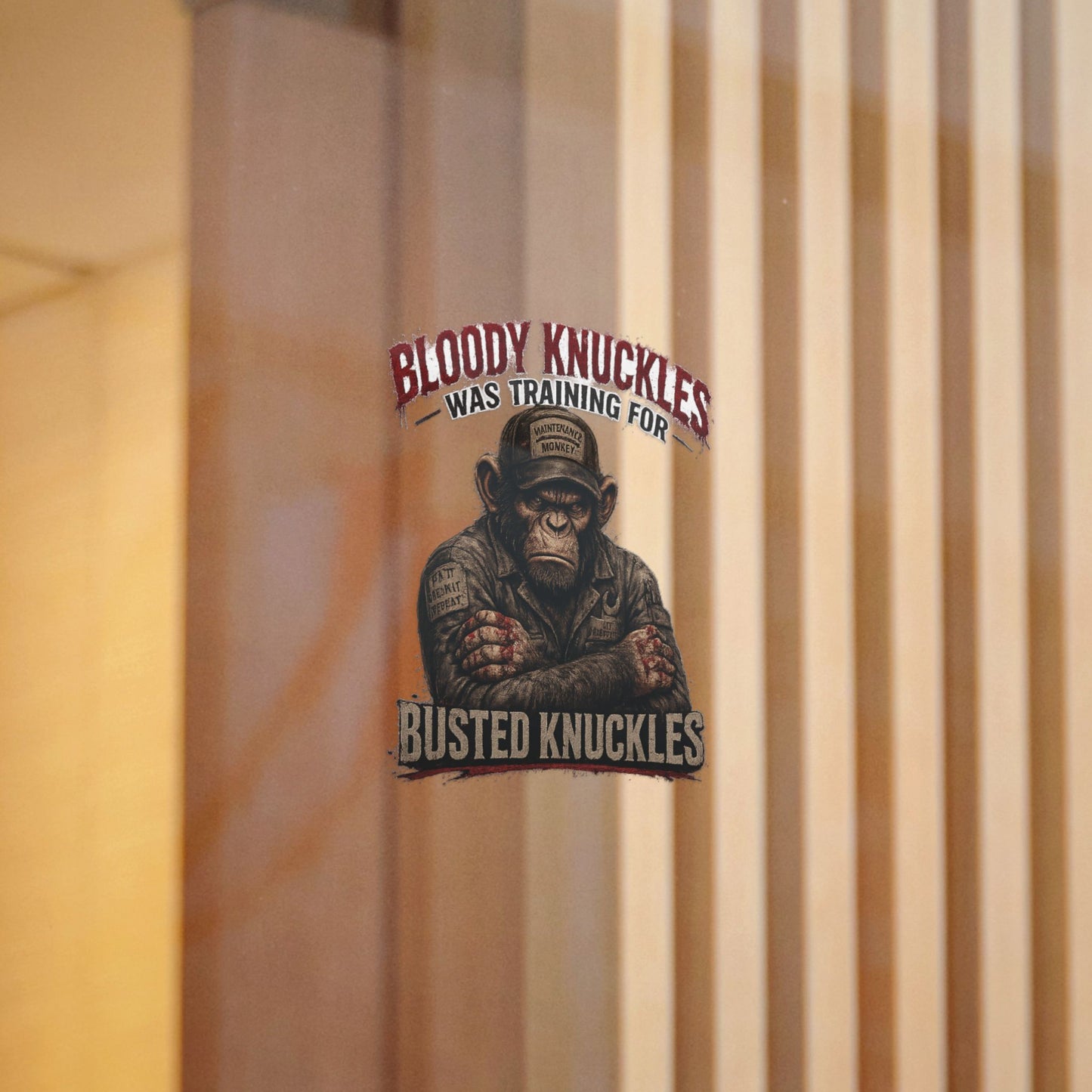 Busted Knuckles Monkey Sticker