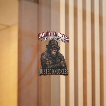 Busted Knuckles Monkey Sticker