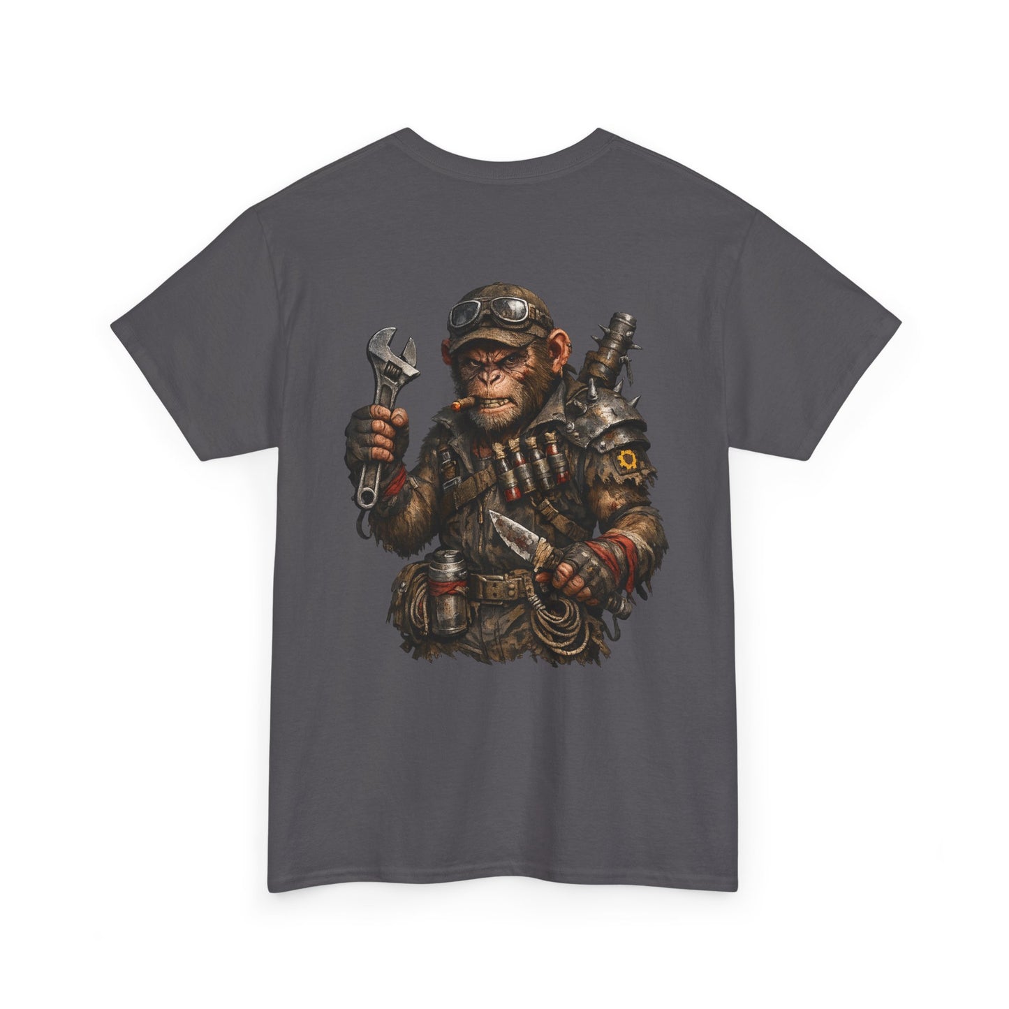 Mechanic Monkey Graphic Tee — Steampunk Toolmaster Backprint