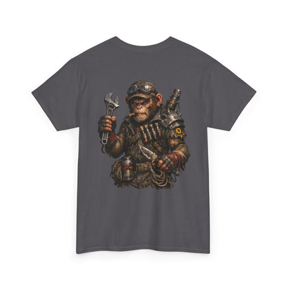 Mechanic Monkey Graphic Tee — Steampunk Toolmaster Backprint