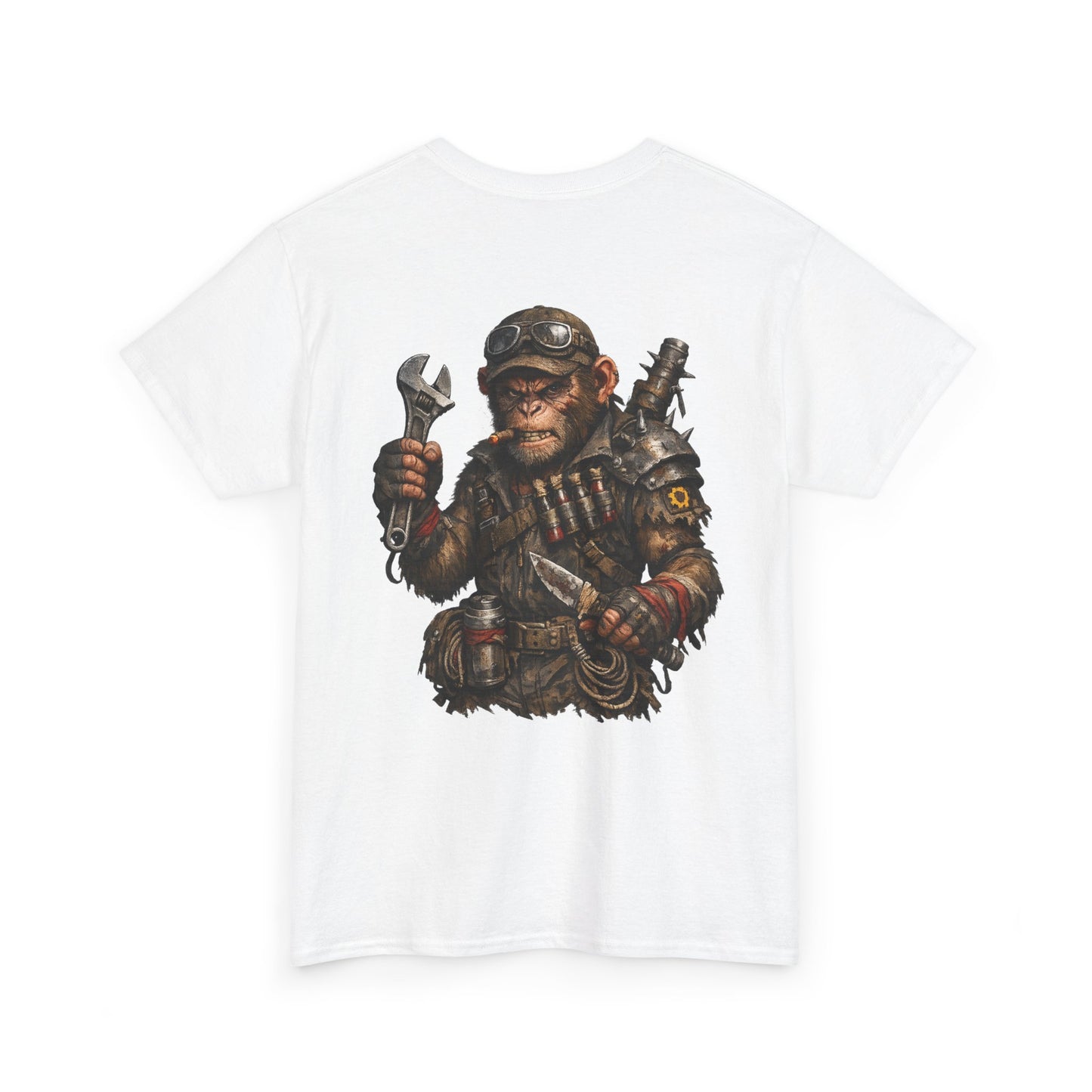 Mechanic Monkey Graphic Tee — Steampunk Toolmaster Backprint