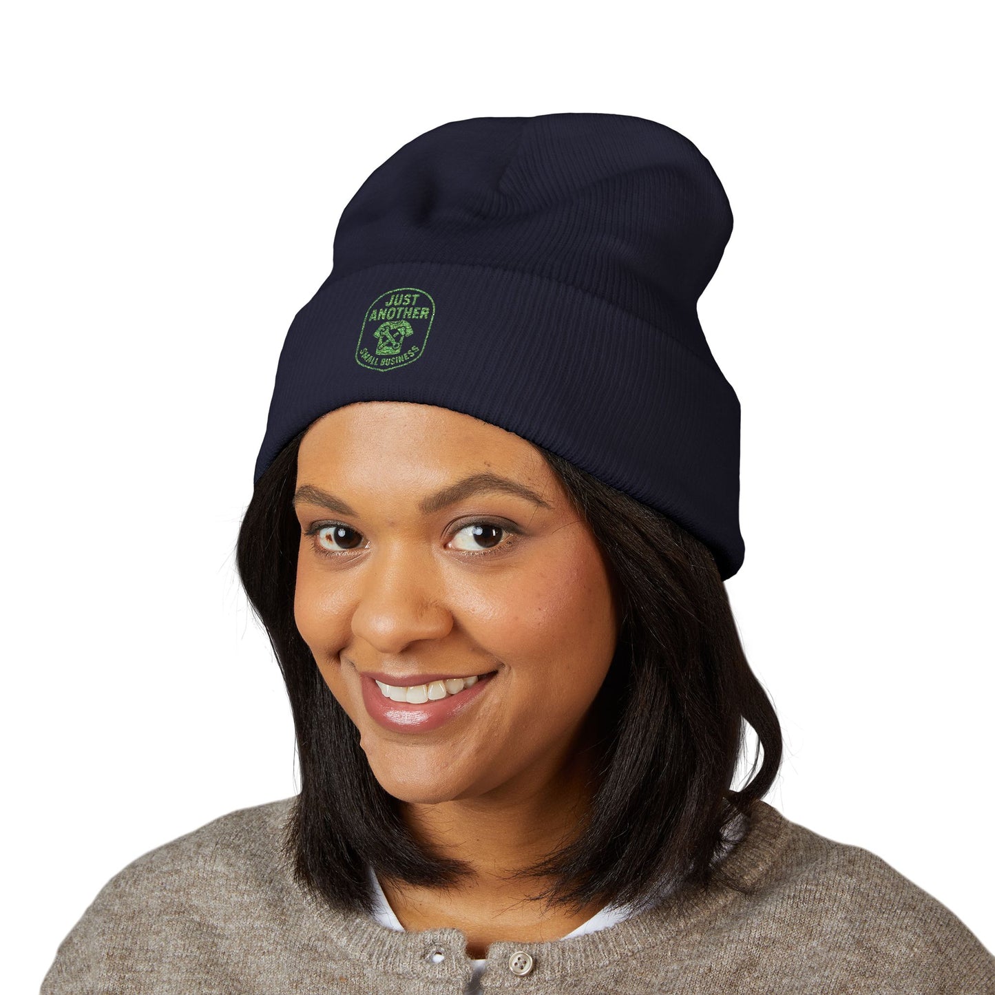 Embroidered Cuffed Beanie — Just Another Small Business
