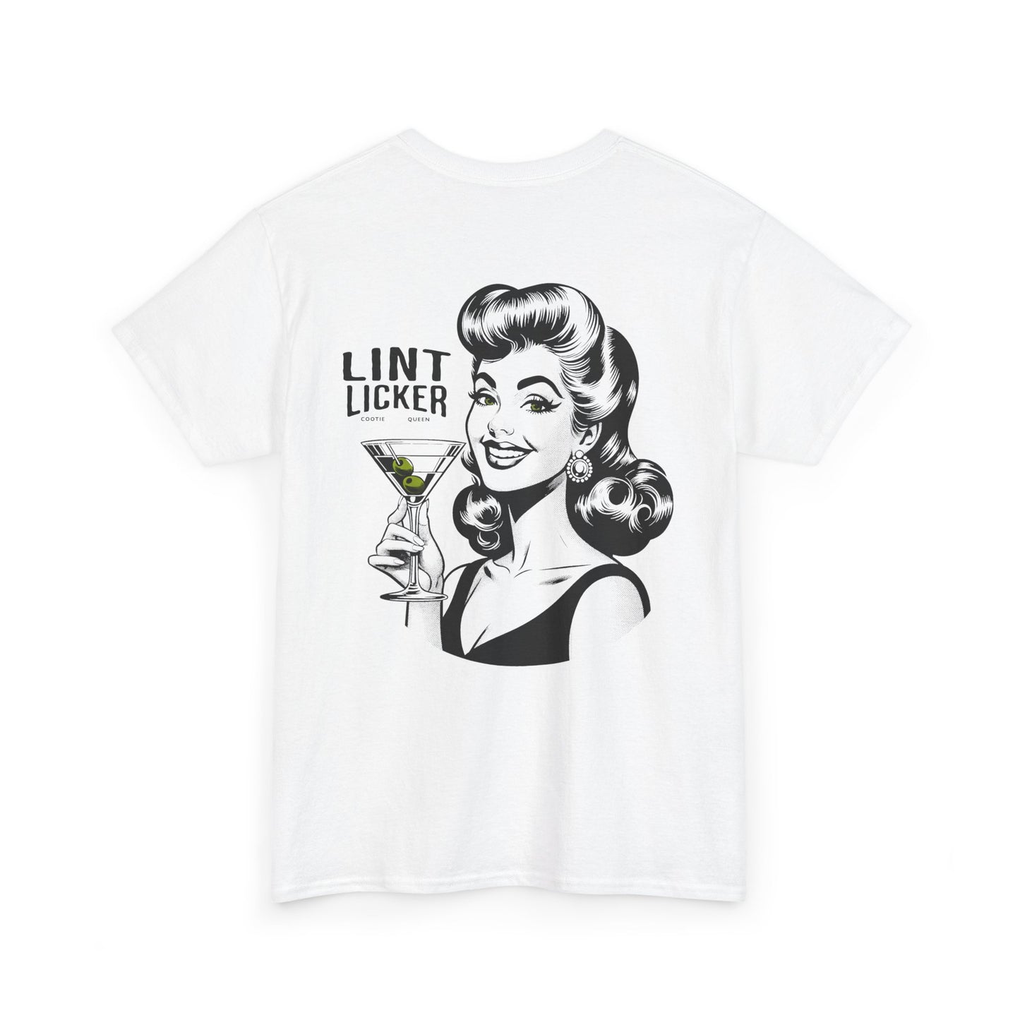 T-Shirt — 'Lint Licker' Retro Pinup Tee (Vintage Cocktail Graphic)