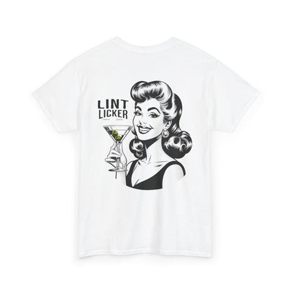 T-Shirt — 'Lint Licker' Retro Pinup Tee (Vintage Cocktail Graphic)
