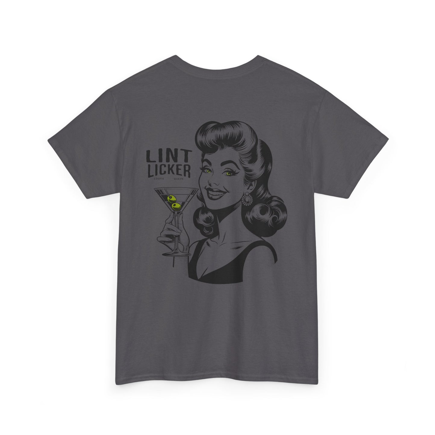 T-Shirt — 'Lint Licker' Retro Pinup Tee (Vintage Cocktail Graphic)