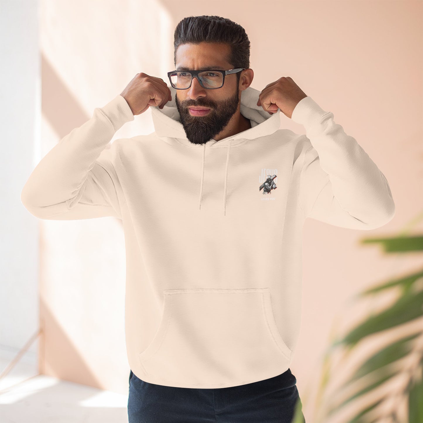 Angel Statue Graphic Hoodie — 'Sanctified, Saved' Vintage Art Streetwear